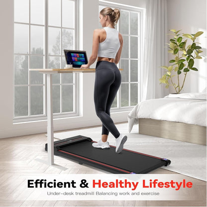 Sperax Compact Walking Pad Treadmill - Versatile Under Desk Design, 2.5HP Power, 320 lb Capacity, Convenient Remote Control & LED Display for Home Use!