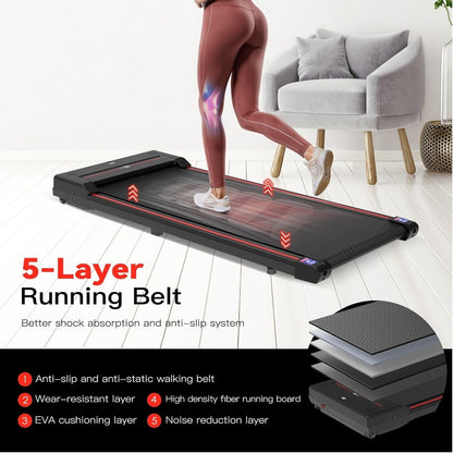 Sperax Compact Walking Pad Treadmill - Versatile Under Desk Design, 2.5HP Power, 320 lb Capacity, Convenient Remote Control & LED Display for Home Use!