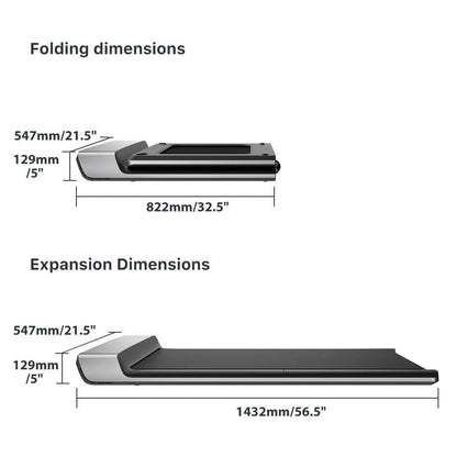 Compact WalkingPad P1 Folding Treadmill - Walk at 3.72MPH, Supports Up to 220 lbs - Perfect for UK Homes