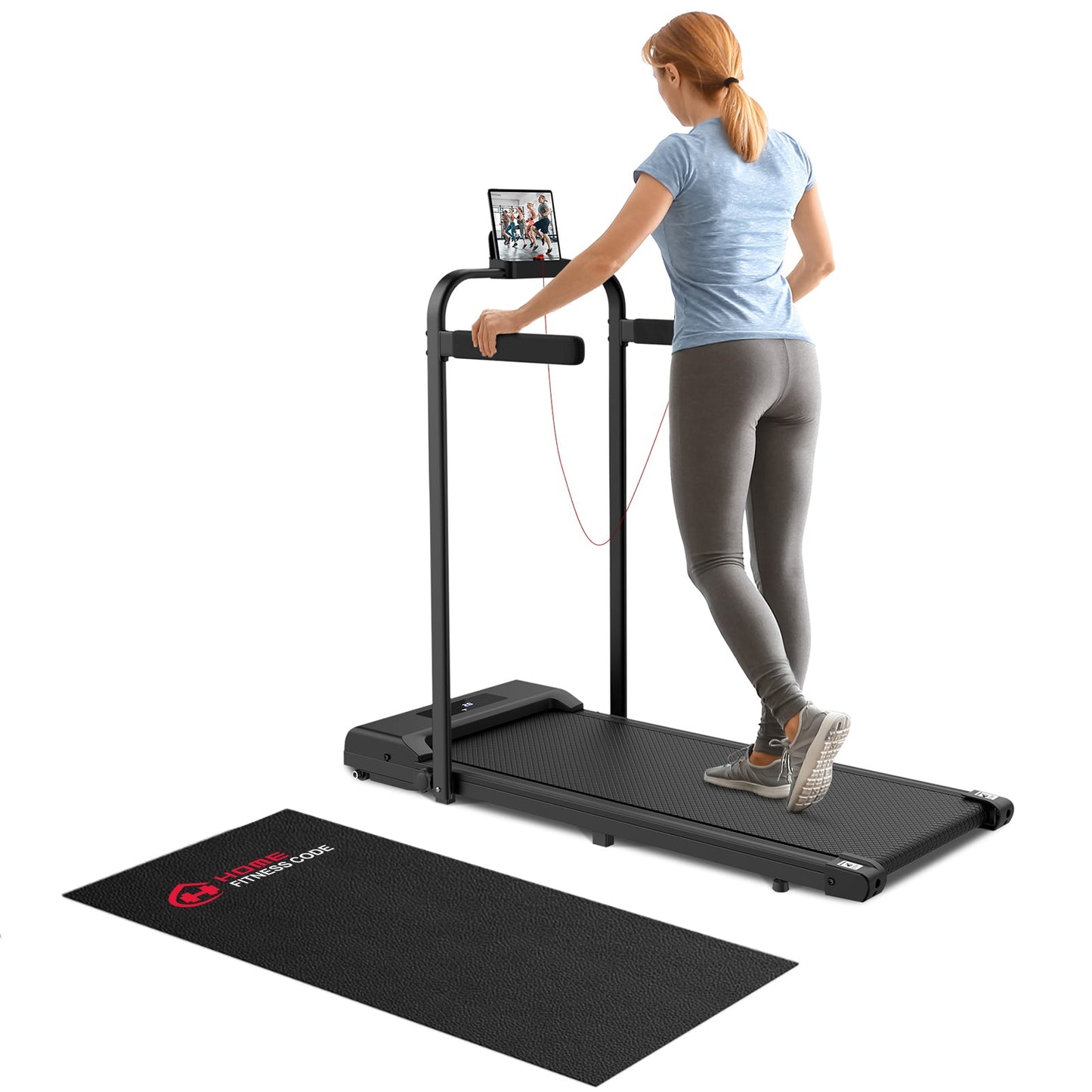 Compact Folding Treadmill C1 with Adjustable Speed 1-10 KM/H