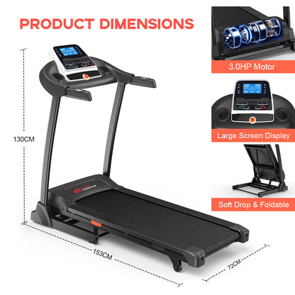 Professional Grade Treadmill with Speeds up to 16 KM/H and 0-15% Automatic Incline Adjustment