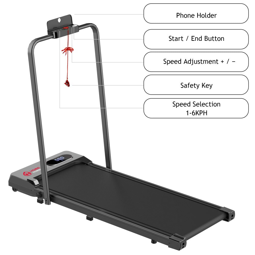 Compact Folding Treadmill S1 – Adjustable Speed 1-6 KM/H for Home Fitness