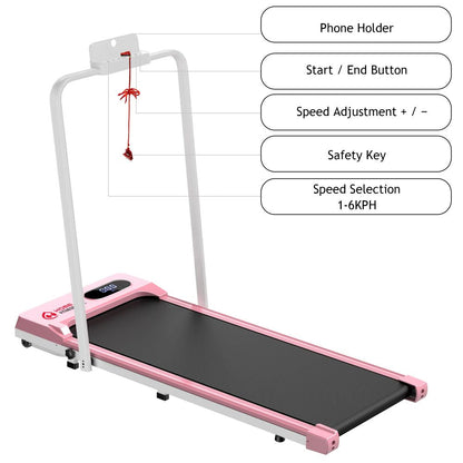 Compact Folding Treadmill S1 – Adjustable Speed 1-6 KM/H for Home Fitness