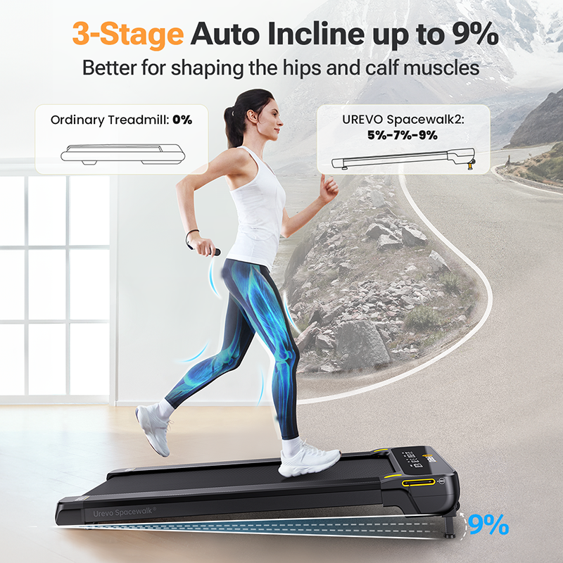 Experience Fitness Freedom with the UREVO SpaceWalk 2 Treadmill