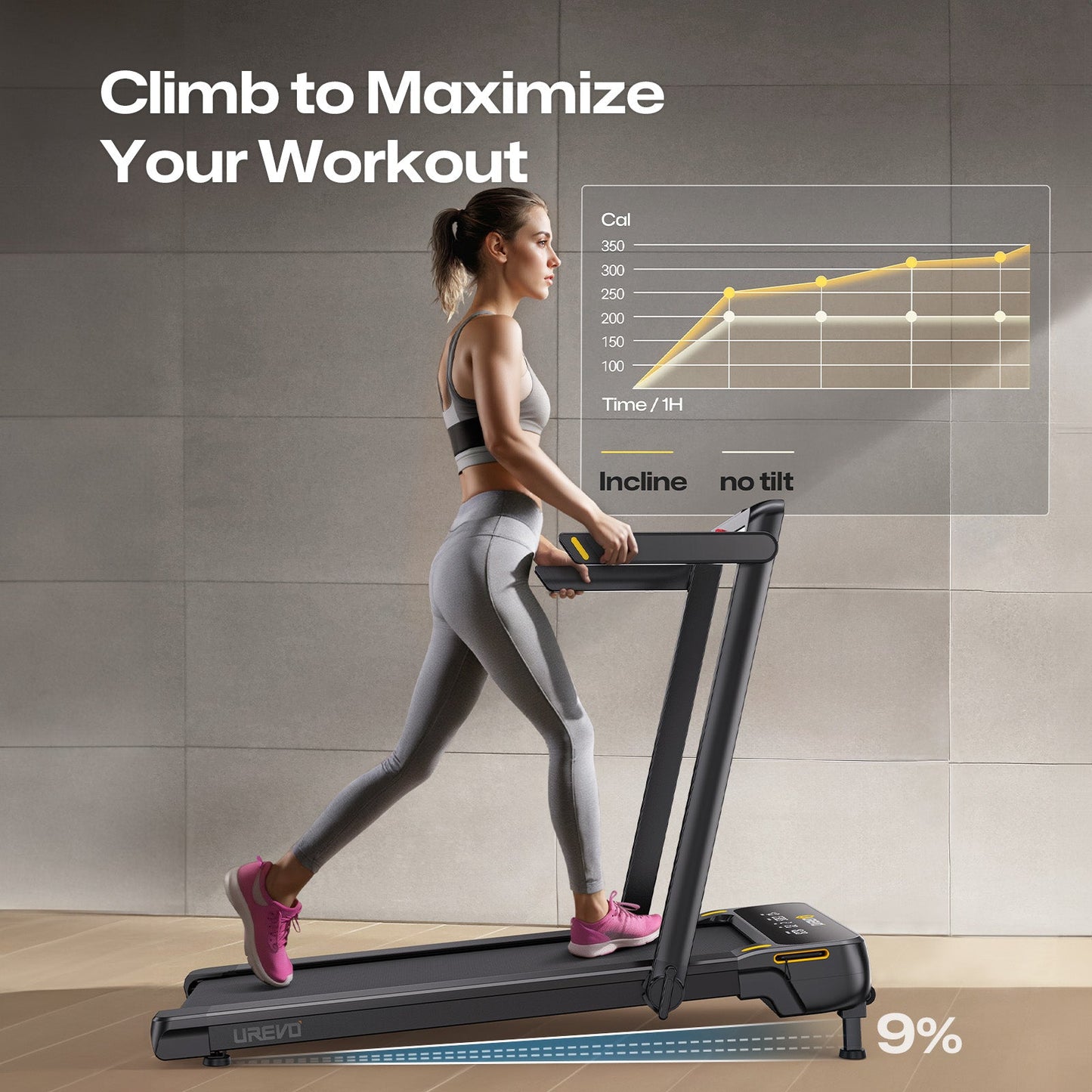 Discover the Power of Fitness with the UREVO Strol 1 Pro Treadmill!