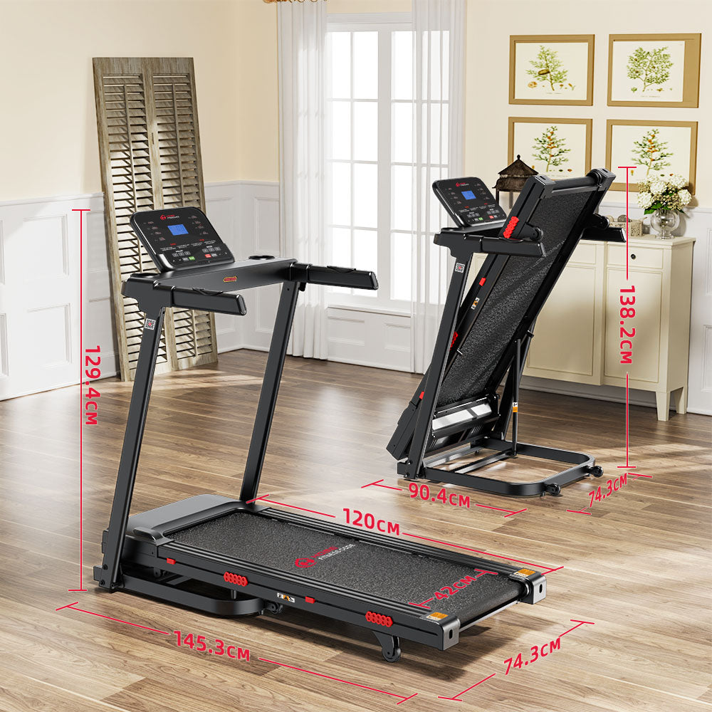 Professional Grade Treadmill with Speeds up to 16 KM/H and 0-15% Automatic Incline Adjustment