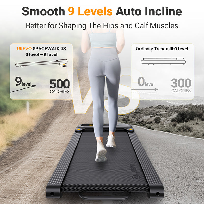 UREVO SpaceWalk 3S Foldable Treadmill for Home Fitness