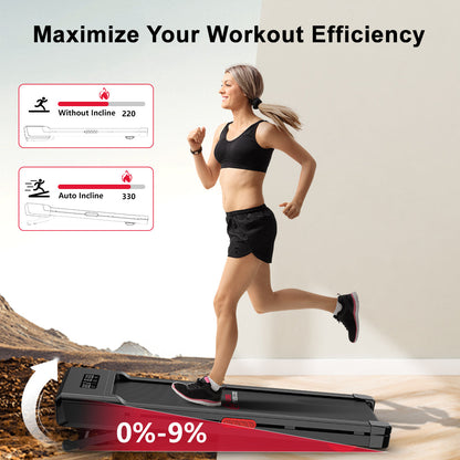 Y1 Treadmill: Elevate Your Workout with 0-9% Auto Incline and Speed Range of 1-10 KM/H!